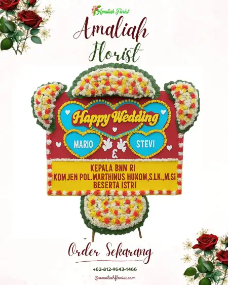 Papan Bunga Pernikahan Buyut Utara